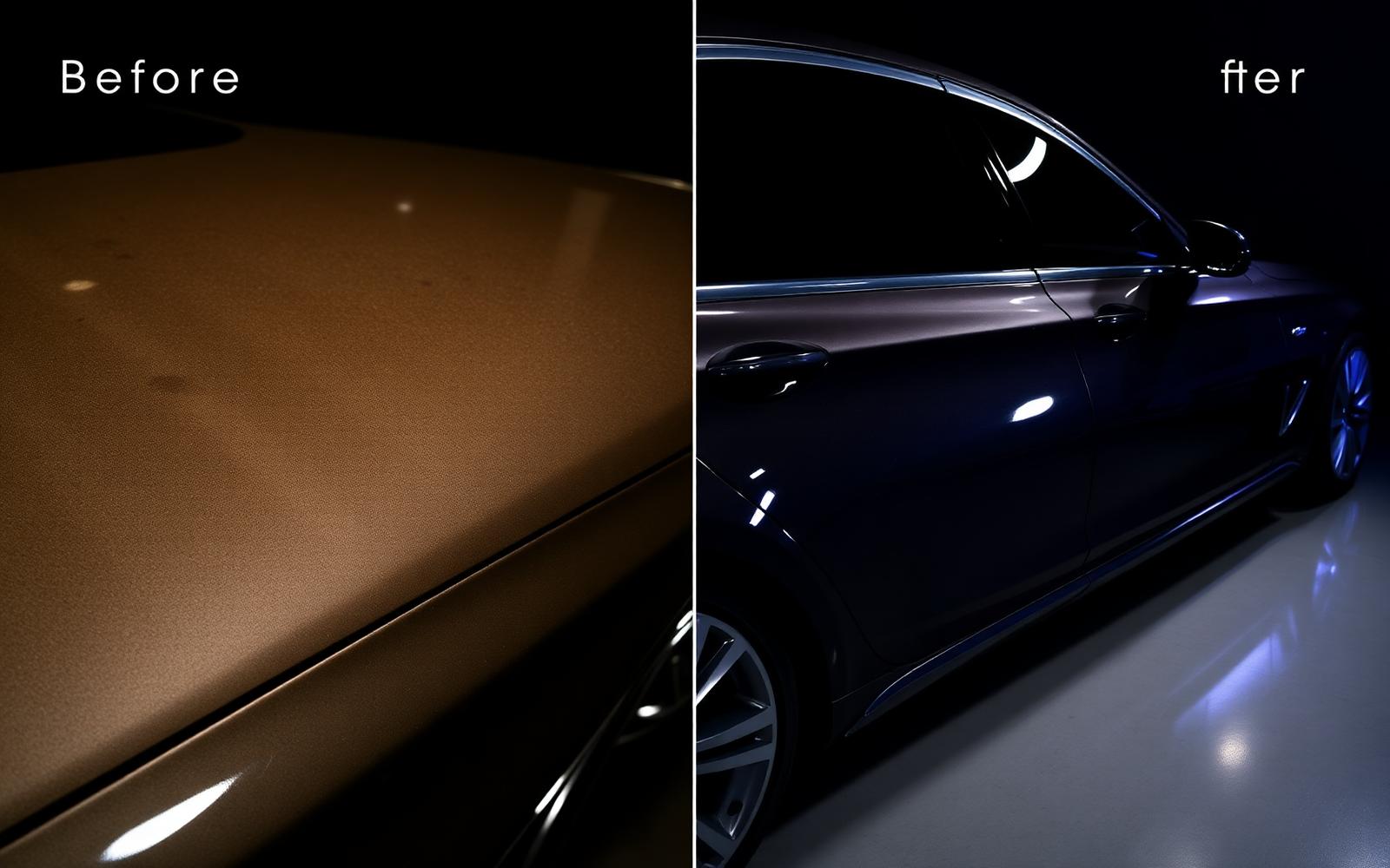 Before and after paint correction