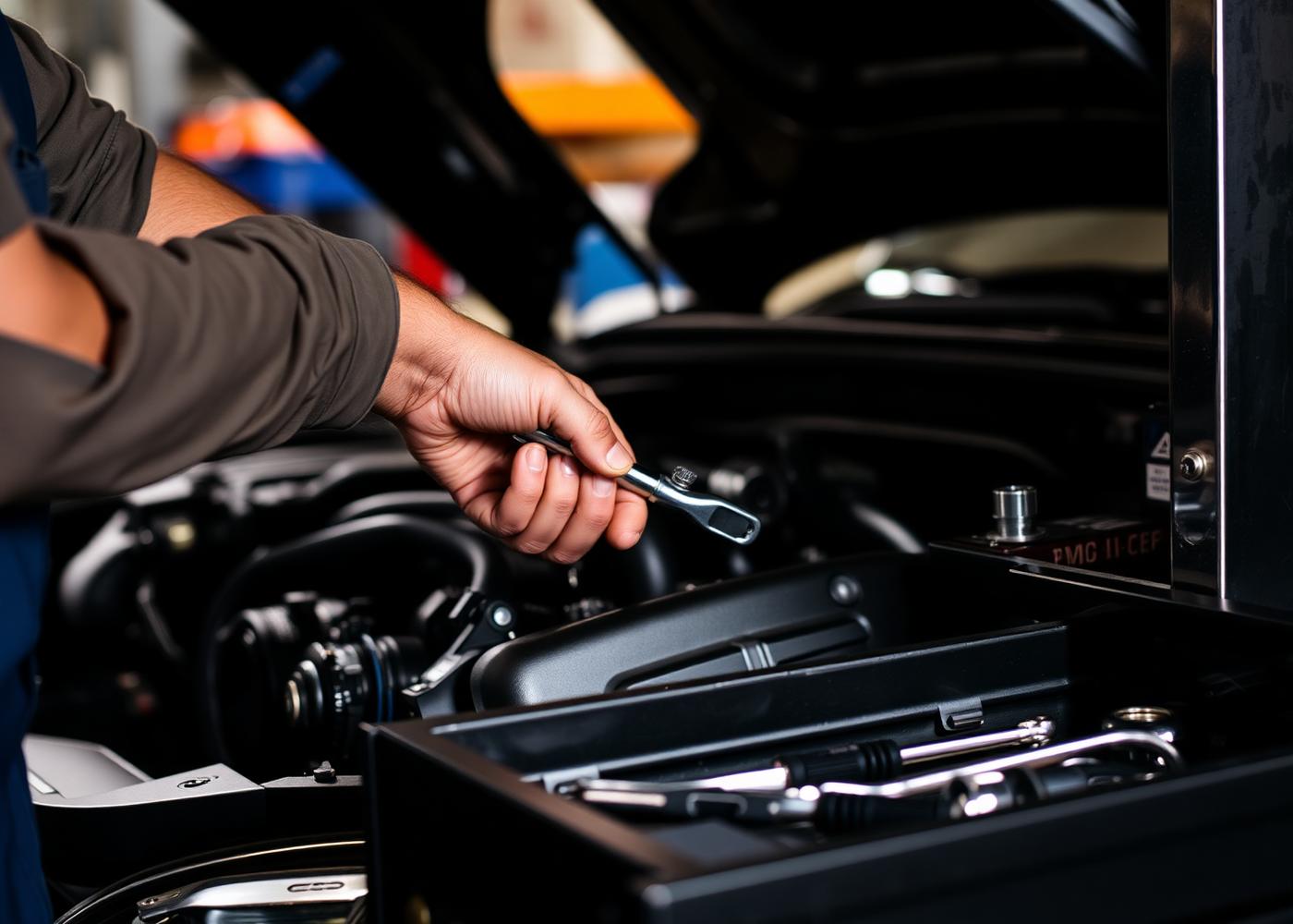 Pit Stop technician working